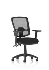 Eclipse Plus II Mesh Deluxe Chair Black Adjustable Arms KC0301 DD